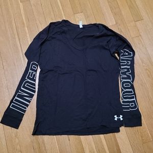 UA black graphic long tee
